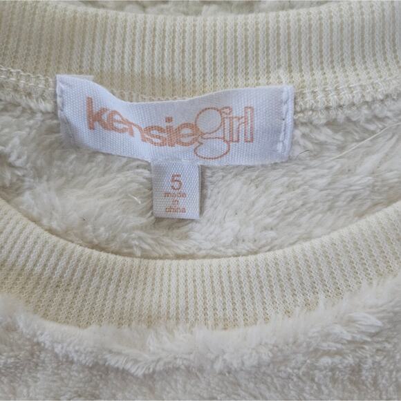 Kensie Girl sequined black cat cream sweater size 5 girls - Picture 3 of 6